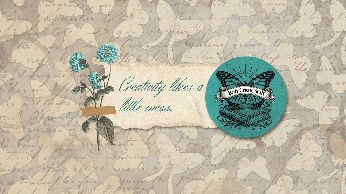 BCS logo and quote that says creativity likes a little mess.