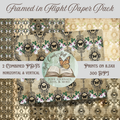 Framed in Flight printable vintage paper pack with butterflies, birds, roses, and ornate frames